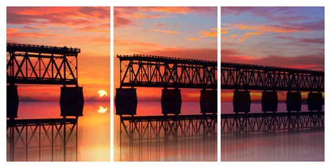Bahia Honda Bridge 3 Panel HD Acrylic Print