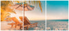 Beach Sunset 3 Panel HD Acrylic Print