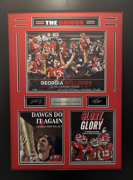 Georgia Bulldogs Back-to-Back National Champions Collage