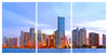 Miami Skyline 3 Panel HD Acrylic Print