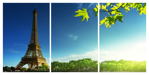 Paris Eiffel Tower 3 Panel HD Acrylic Print